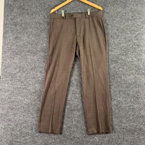 Michael Kors Mens 33x30 Brown Dress Pants Slim Fit Stretch Business Casual